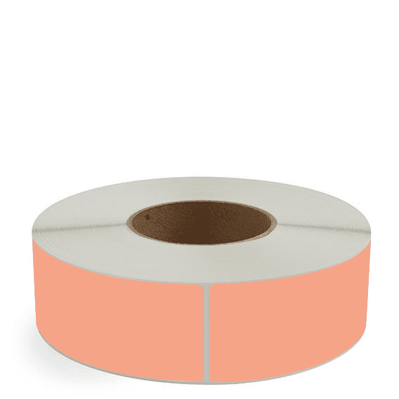 2" x 6" Fluorescent Orange - Thermal Transfer Labels - 3" Core - Removable Adhesive