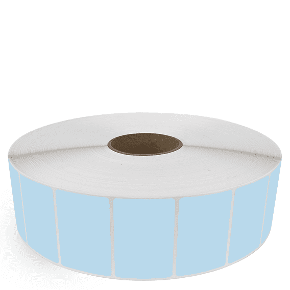 3" x 2" Blue - Thermal Transfer Labels - 3" Core / 12" Outer Diameter (No Perf) - Freezer Grade Adhesive