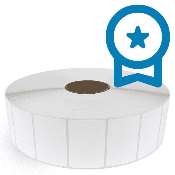 3" x 2" White - Direct Thermal Labels - 3" Core / 12" Outer Diameter (No Perf) - PET Liner