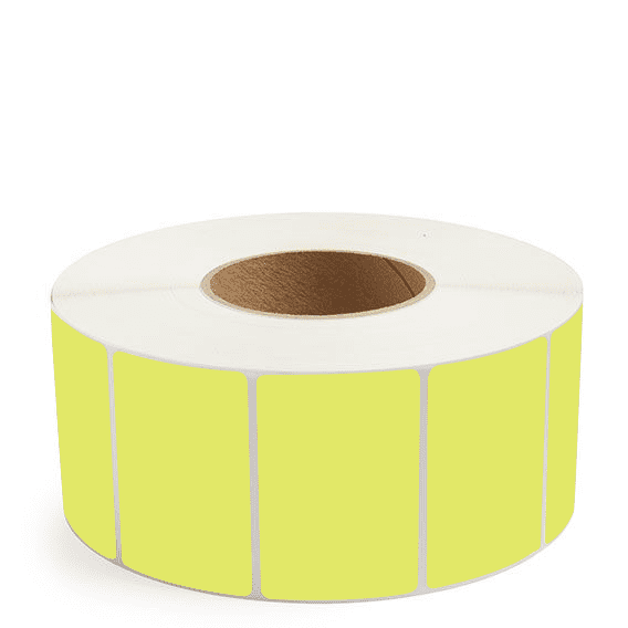 3" x 2" Chartreuse - Direct Thermal Labels - 3" Core - Removable Adhesive