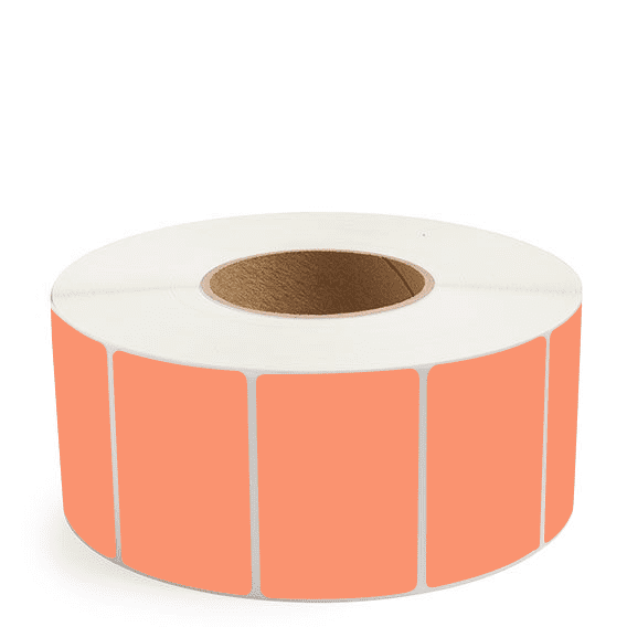 3" x 2" Orange - Thermal Transfer Labels - 3" Core - Acrylic