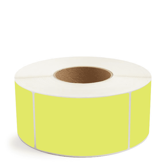 3" x 5" Chartreuse - Thermal Transfer Labels - 3" Core - Freezer Grade Adhesive