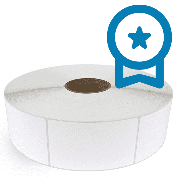 3" x 5" White - Thermal Transfer Labels - 3" Core / 12" Outer Diameter (No Perf) - PET Liner
