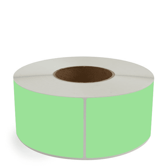 3" x 6" Fluorescent Green - Thermal Transfer Labels - 3" Core - Freezer Grade Adhesive