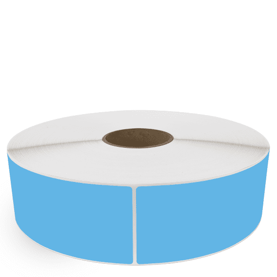 3" x 10" Dark Blue - Direct Thermal Labels - 3" Core / 12" Outer Diameter (No Perf) - Removable Adhesive