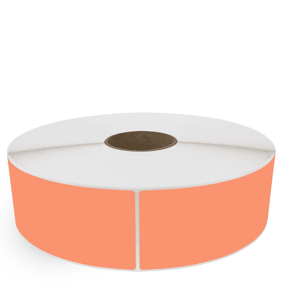 3" x 10" Orange - Thermal Transfer Labels - 3" Core / 12" Outer Diameter (No Perf)
