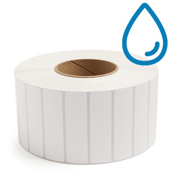 3.5" x 1" Polypropylene - Direct Thermal Labels - 3" Core