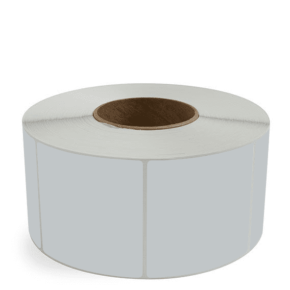 3.5" x 3.5" Gray - Thermal Transfer Labels - 3" Core - Freezer Grade Adhesive