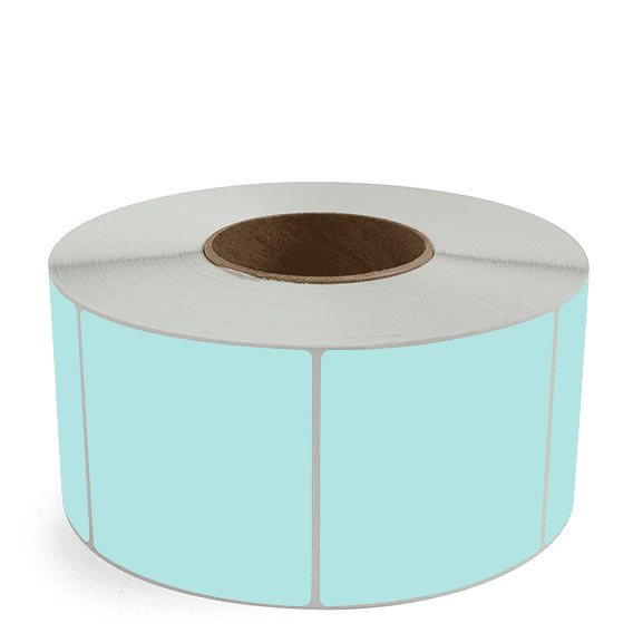 3.5" x 3.5" Green - Direct Thermal Labels - 3" Core - Removable Adhesive