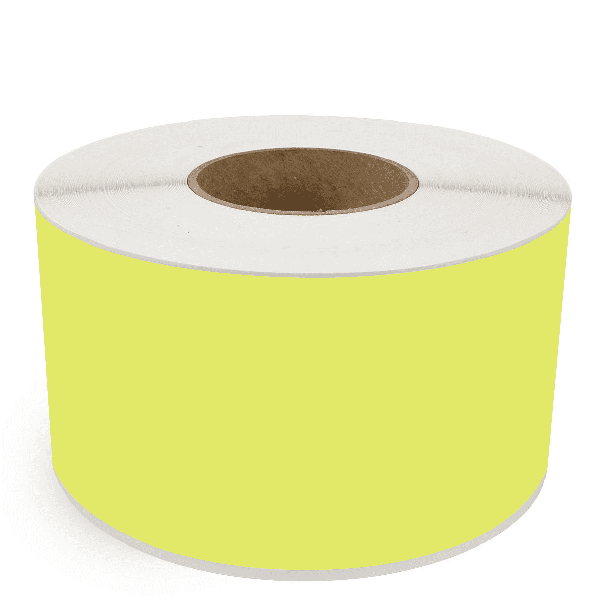 4" x 510' Continuous Feed Chartreuse - Direct Thermal Labels - 3" Core - Acrylic