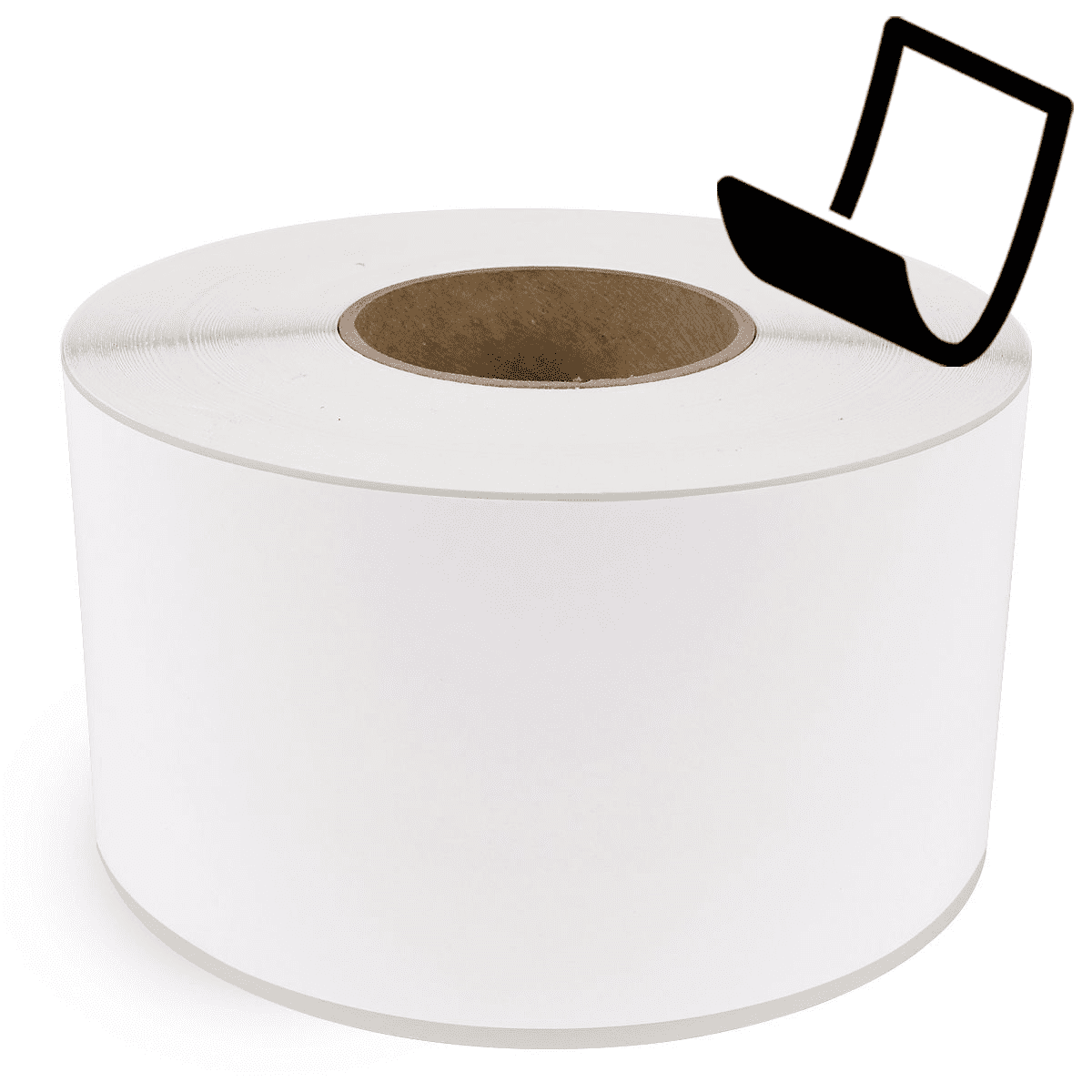 4" x 510' Continuous Feed Blockout - Thermal Transfer Labels - 3" Core - Removable Adhesive