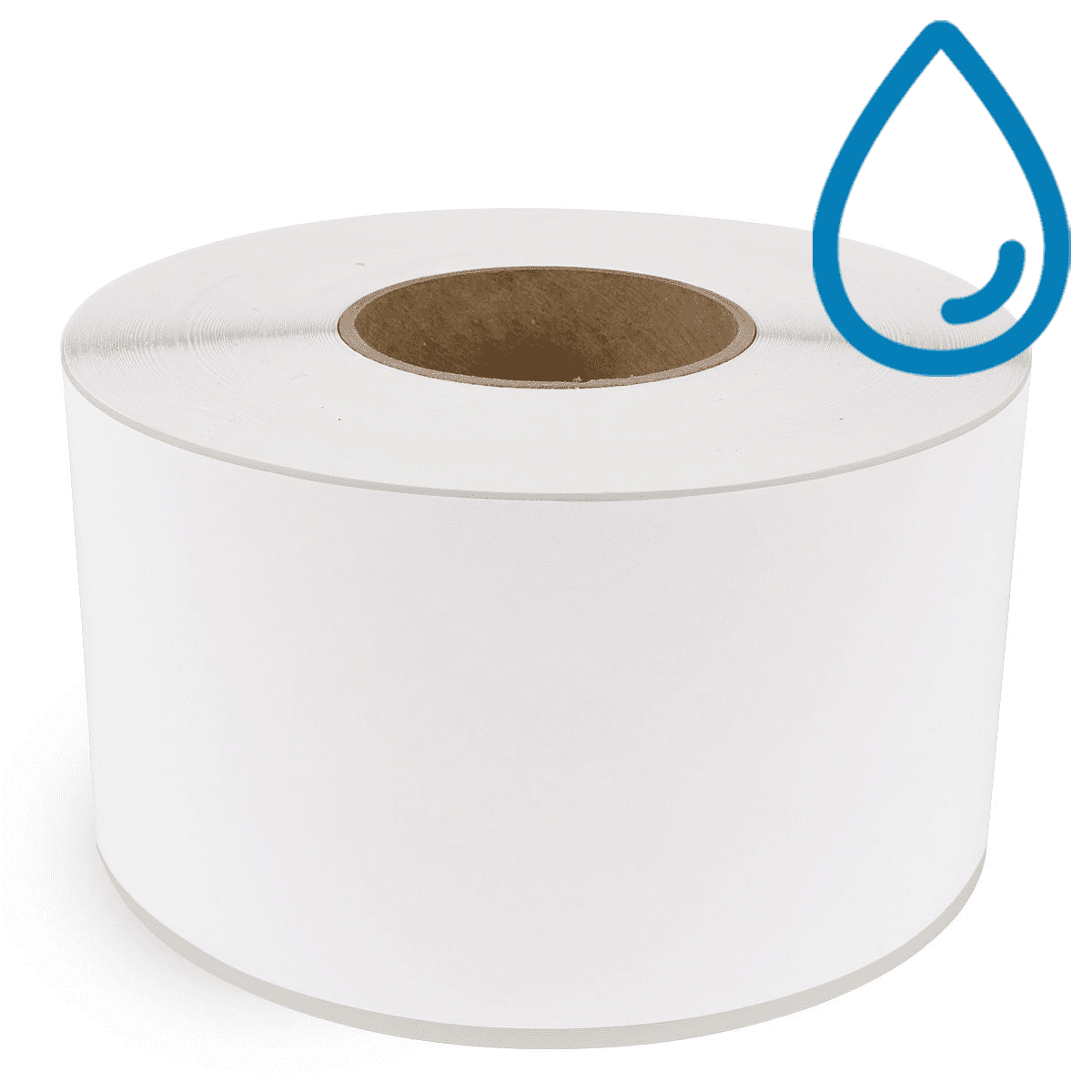 4" x 510' Continuous Feed Polypropylene - Direct Thermal Labels - 3" Core