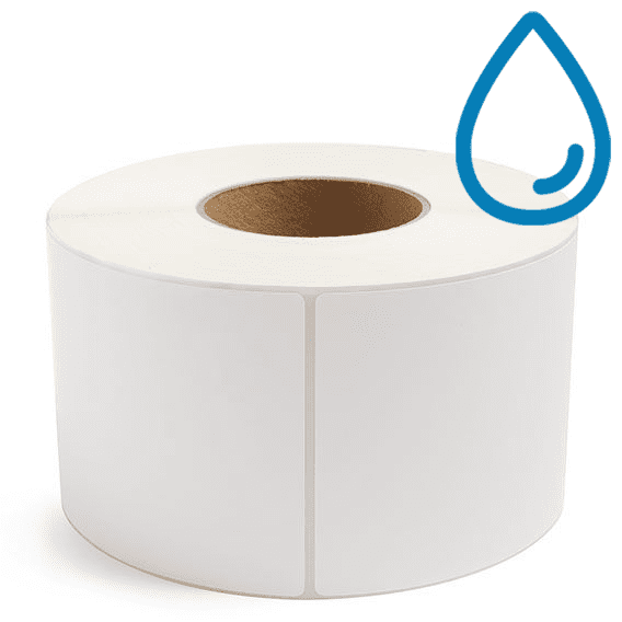 4" x 12" Polypropylene - Direct Thermal Labels - 3" Core - Removable Adhesive