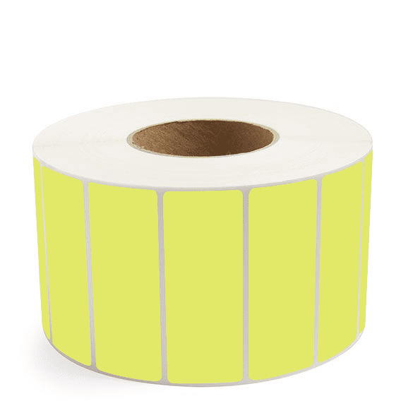 4" x 1.5" Chartreuse - Thermal Transfer Labels - 3" Core - Removable Adhesive