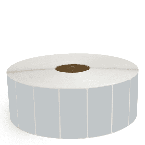 4" x 2" Gray - Direct Thermal Labels - 3" Core / 12" Outer Diameter (No Perf) - Freezer Grade Adhesive