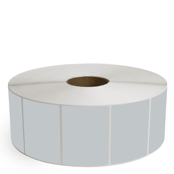 4" x 3" Gray - Thermal Transfer Labels - 3" Core / 12" Outer Diameter (No Perf) - Freezer Grade Adhesive
