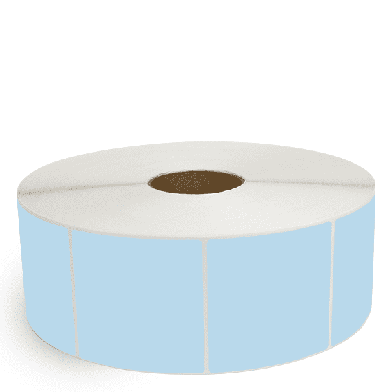 4" x 4" Blue - Thermal Transfer Labels - 3" Core / 12" Outer Diameter (No Perf) - Acrylic