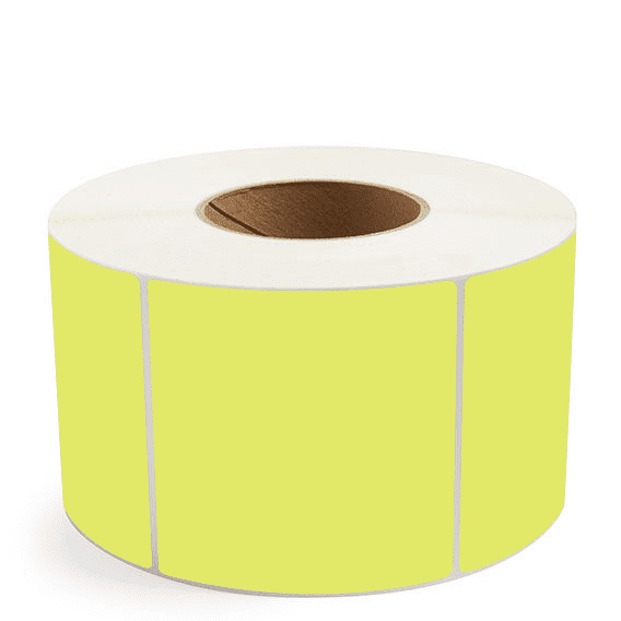 4" x 4" Chartreuse - Thermal Transfer Labels - 3" Core