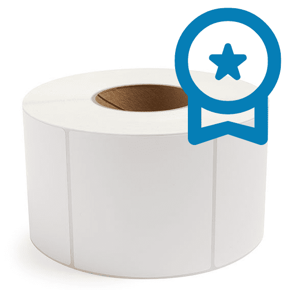 4" x 4" White - Direct Thermal Labels - 3" Core (No Perf) - PET Liner