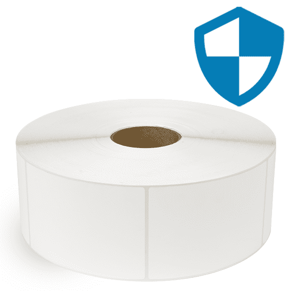 4" x 5" Top Coated - Direct Thermal Labels - 3" Core / 12" Outer Diameter (No Perf) - Freezer Grade Adhesive