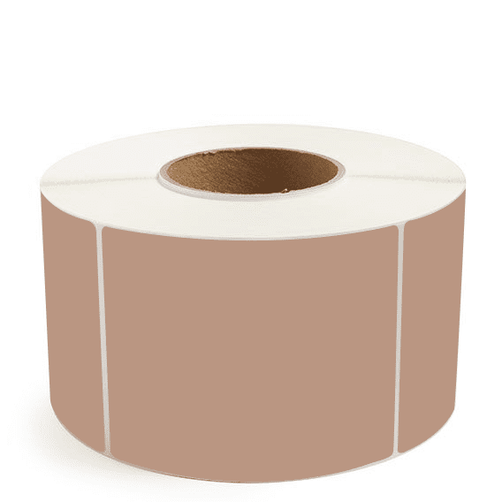4" x 5" Brown - Direct Thermal Labels - 3" Core - Freezer Grade Adhesive