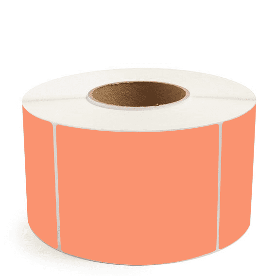 4" x 5" Orange - Direct Thermal Labels - 3" Core - Removable Adhesive