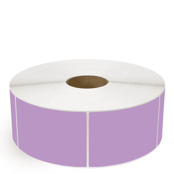 4" x 6" Grape - Direct Thermal Labels - 3" Core / 12" Outer Diameter (No Perf) - Freezer Grade Adhesive