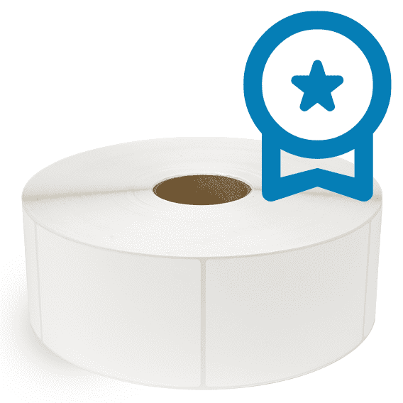 4" x 6" White - Thermal Transfer Labels - 3" Core / 12" Outer Diameter (No Perf) - PET Liner