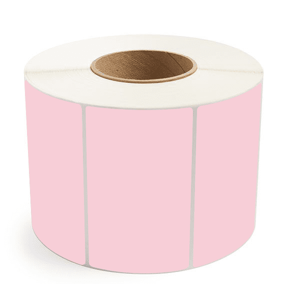 5" x 3" Pink - Direct Thermal Labels - 3" Core - Removable Adhesive