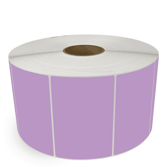 6" x 4" Grape - Thermal Transfer Labels - 3" Core / 12" Outer Diameter (No Perf) - Removable Adhesive