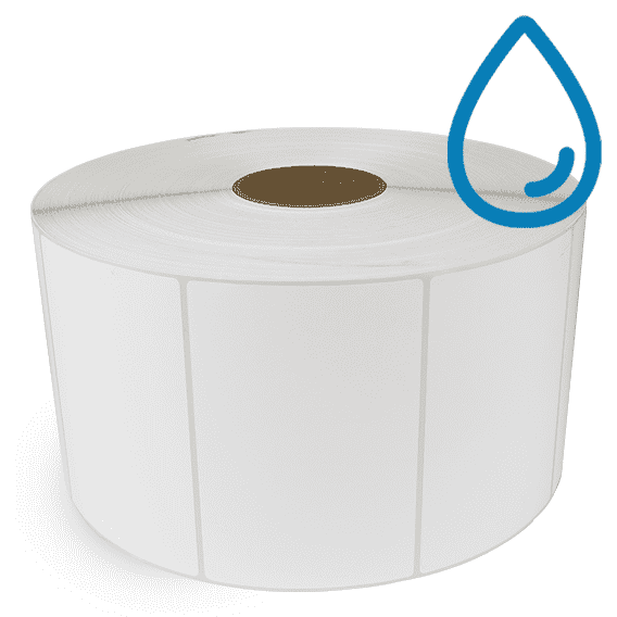 6" x 4" Polypropylene - Direct Thermal Labels - 3" Core / 12" Outer Diameter (No Perf)