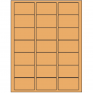 2.5" x 1.5"  Sheet Label