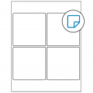 4" x 4"  Sheet Label