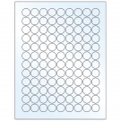0.75" x 0.75"  Sheet Label