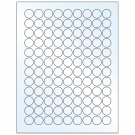 0.75" x 0.75"  Sheet Label