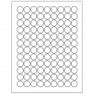 0.75" x 0.75"  Sheet Label