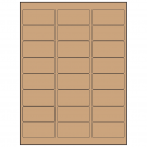 2.625" x 1.25"  Sheet Label