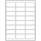 2.625" x 1.25"  Sheet Label