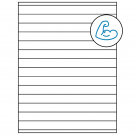 8.5" x 0.75"  Sheet Label