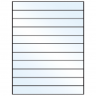 8.5" x 1"  Sheet Label