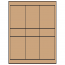 2.66" x 1.375"  Sheet Label