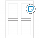 2.875" x 4.312"  Sheet Label