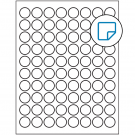 0.875" x 0.875"  Sheet Label