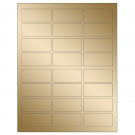 2.5" x 1.125"  Sheet Label