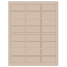 2.5" x 1.125"  Sheet Label