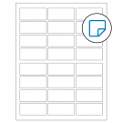 2.5" x 1.125"  Sheet Label