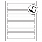 7.5" x 0.75"  Sheet Label