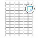 1.25" x 0.75"  Sheet Label