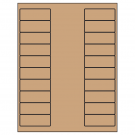 2.625" x 1"  Sheet Label