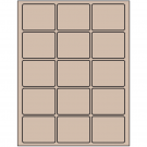 2.5" x 2"  Sheet Label